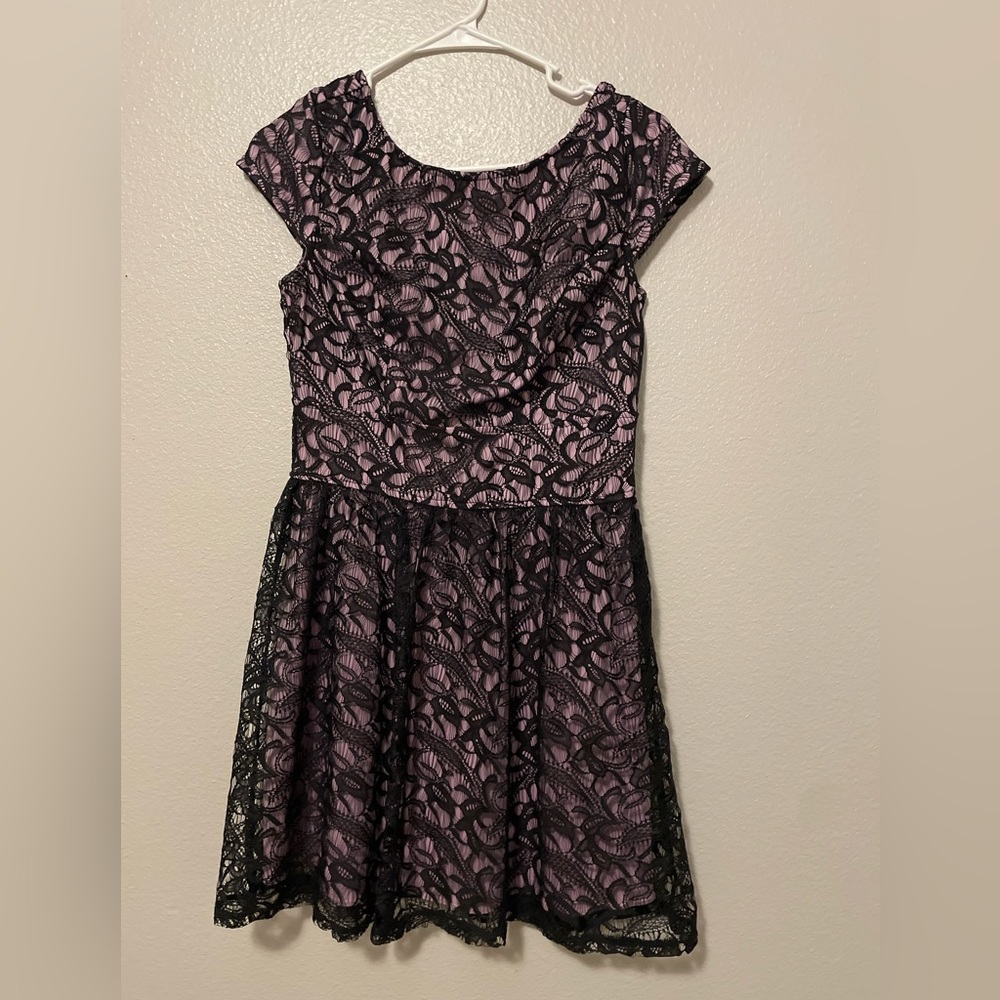 Black/purple formal dress